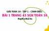 Giải bài 1 trang 43 Toán 10 Tập 1 SGK Cánh Diều